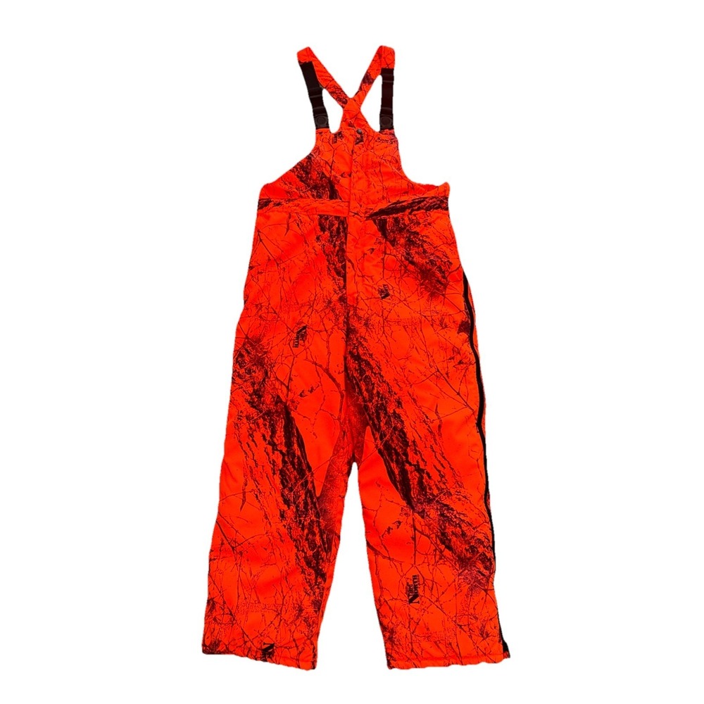 Mount'n Prairie Men's Orange Naked North Camo Hunting Bib Overalls Insulated